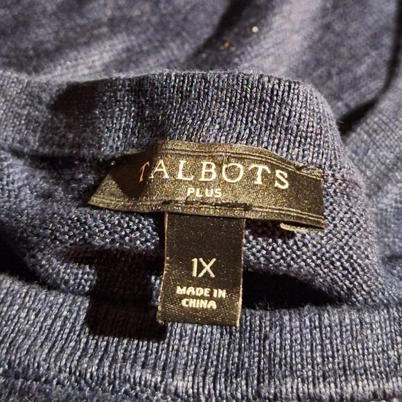 Talbots Tank Top Women's 1X  Navy 100% Linen Classic Minimalist Basic Staple - Picture 2 of 7